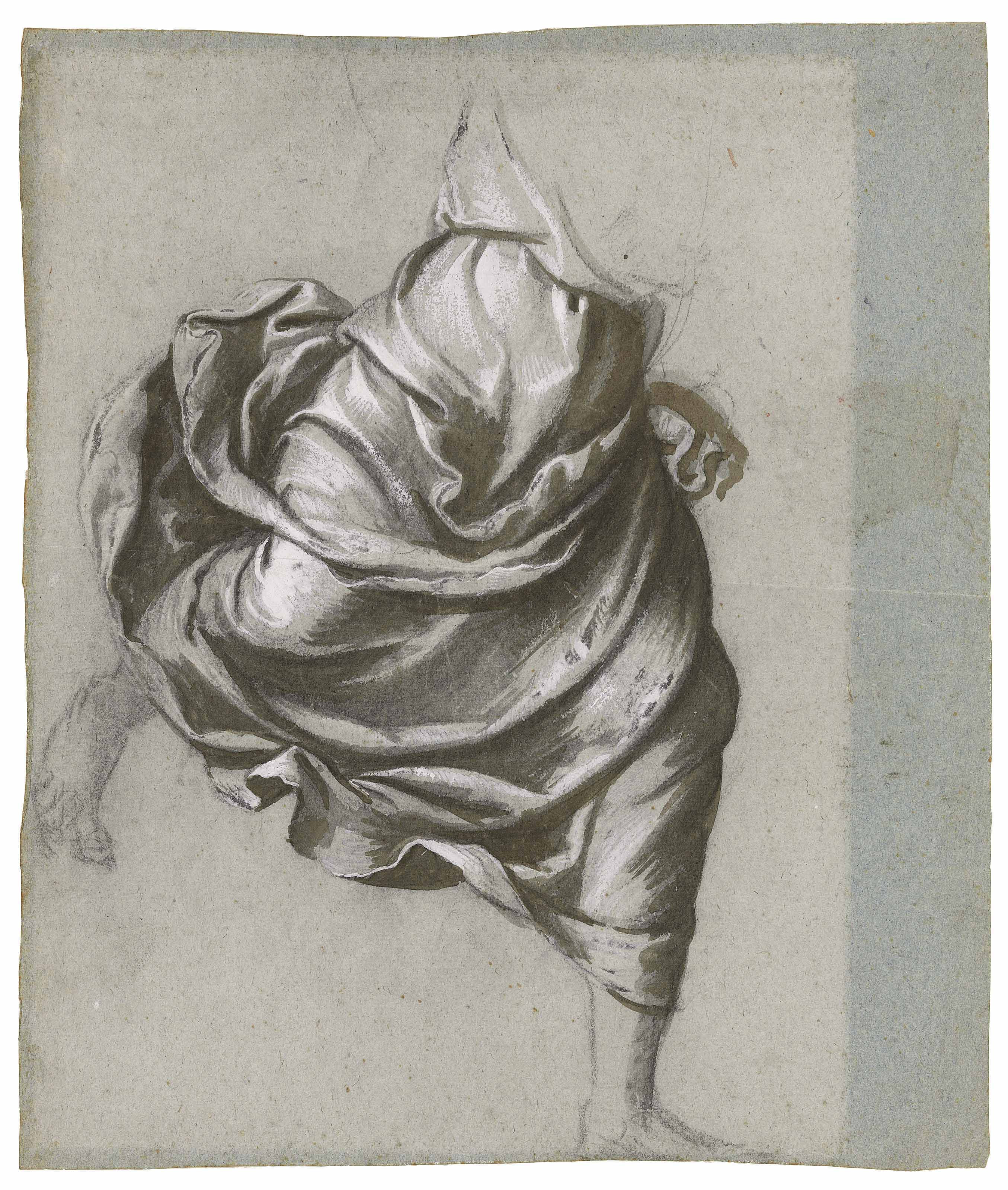 A drapery around the torso of a running figure (attributed to Pomponio Amalteo) - Lot 5 from Christie’s upcoming Old Master Drawings