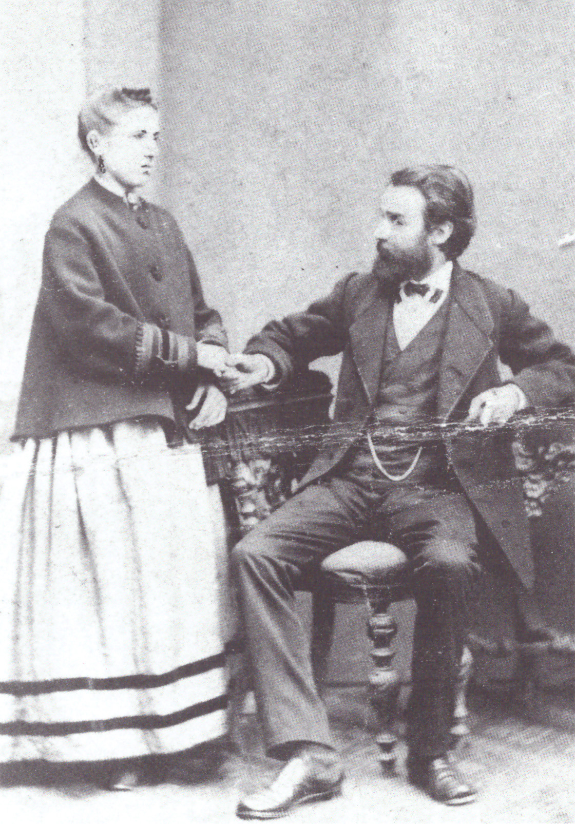 Antonio Montemezzo e la fidanzata Franziska Trieb 1878