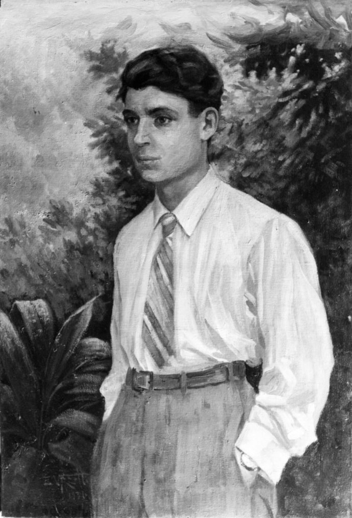 Ritratto del nipote Aldo Travain, ritratto di giovane uomo (dipinto) di Vizzotto Alberti Enrico (sec. XX)