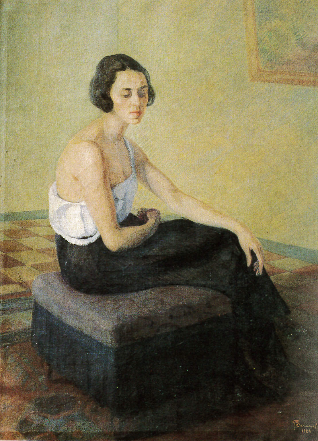 giacomo-caramel-ragazza-seduta-1924