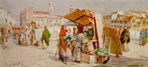 Giuseppe Vizzotto Alberti, Scena di mercato