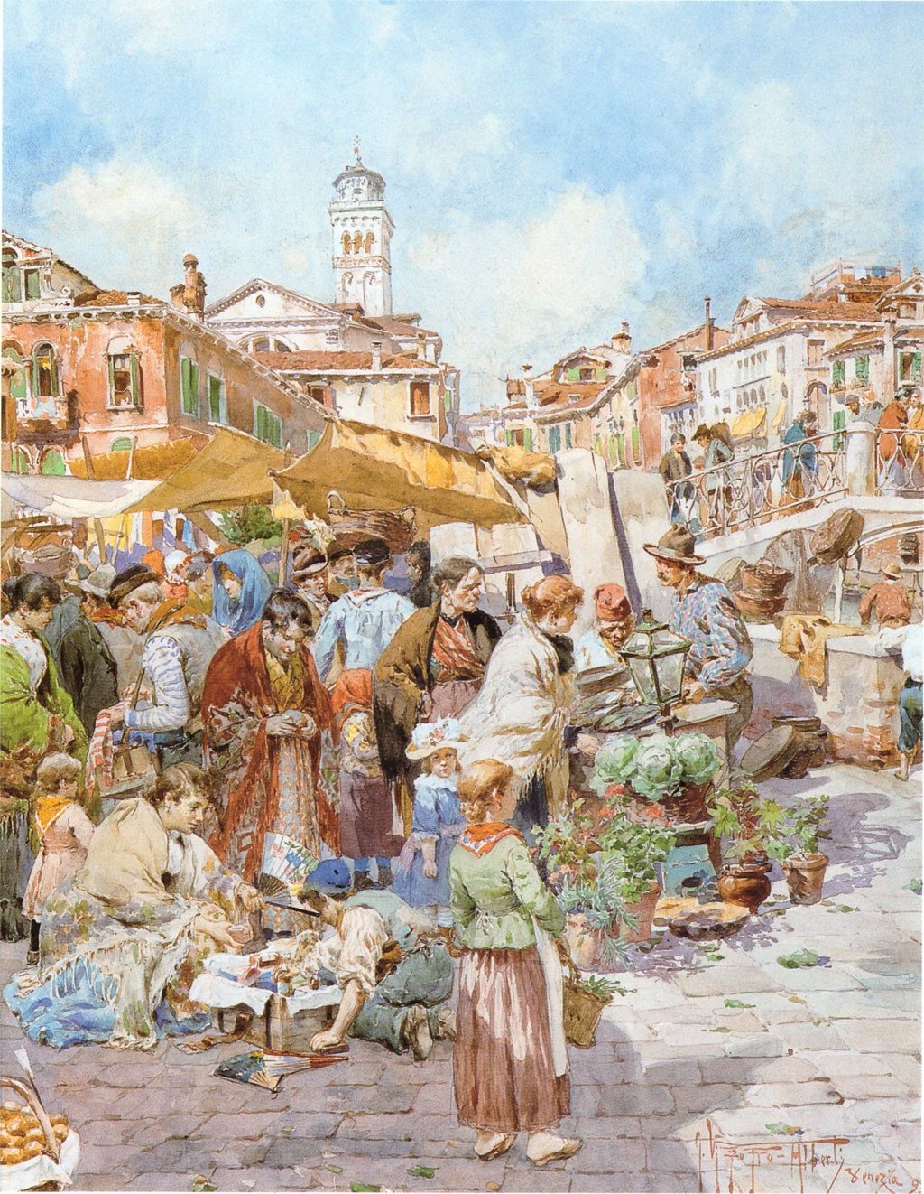 giuseppe-vizzotto-alberti-venezia-scena-di-mercato-1893